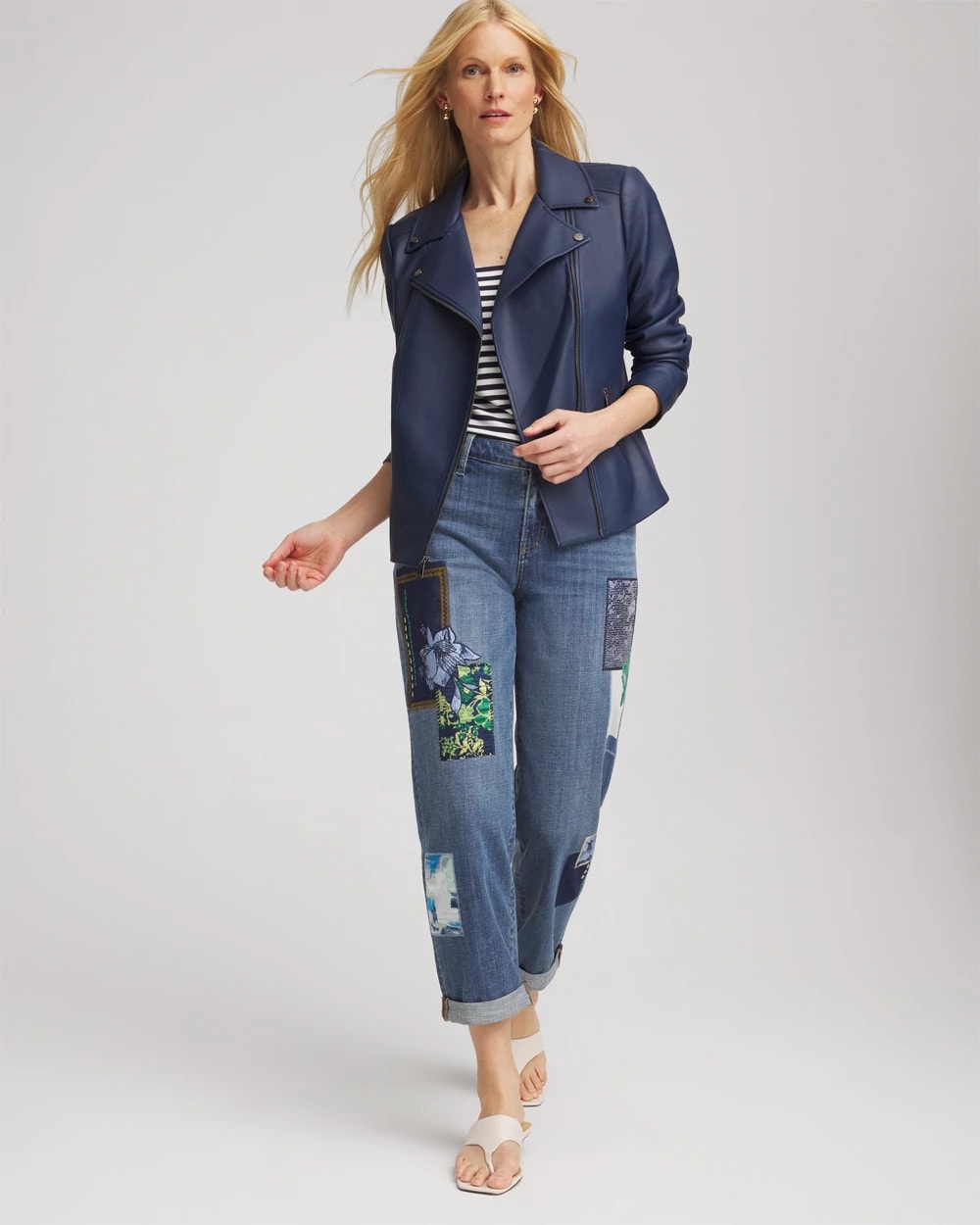 Chico's - Faux Leather Moto Jacket