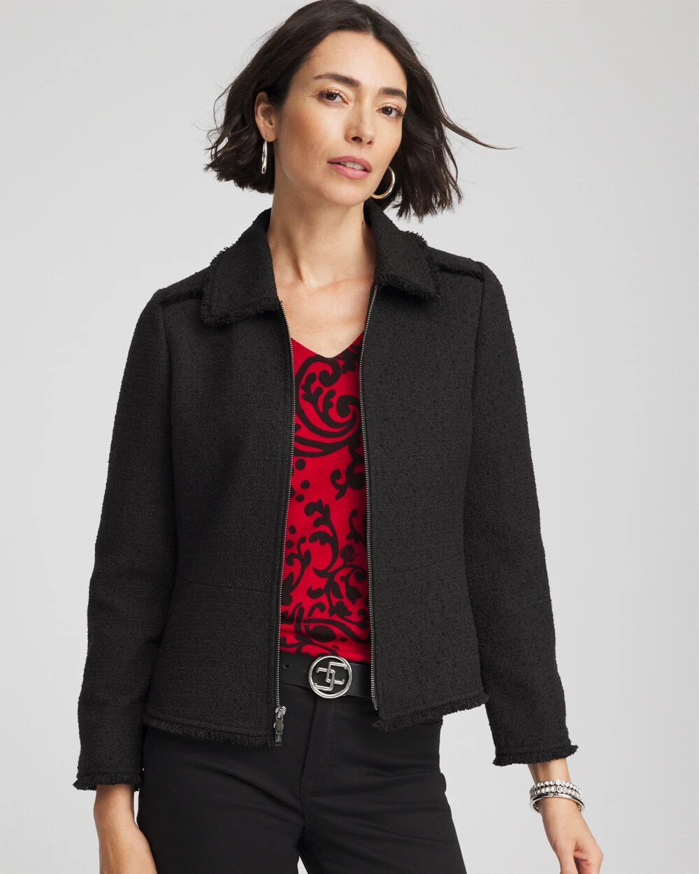 Chico's - Bouclé Peplum Jacket