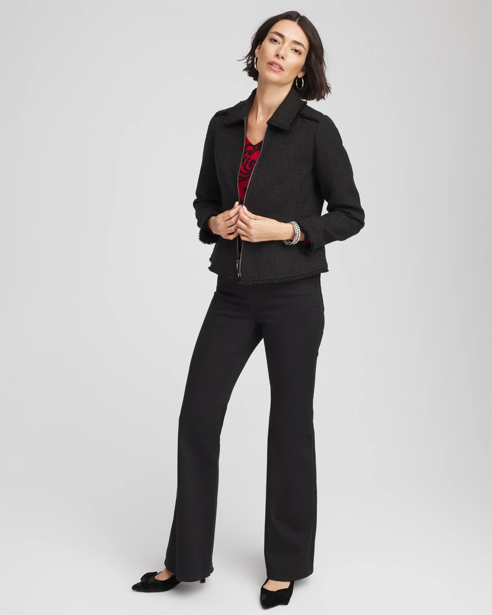 Chico's - Bouclé Peplum Jacket