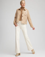 Chico's - Embroidered Wool Chore Jacket