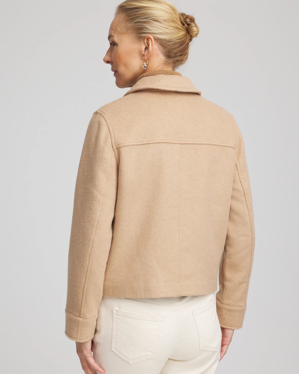 Chico's - Embroidered Wool Chore Jacket