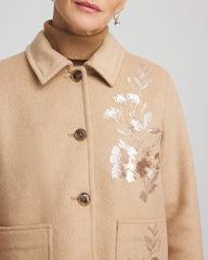 Chico's - Embroidered Wool Chore Jacket