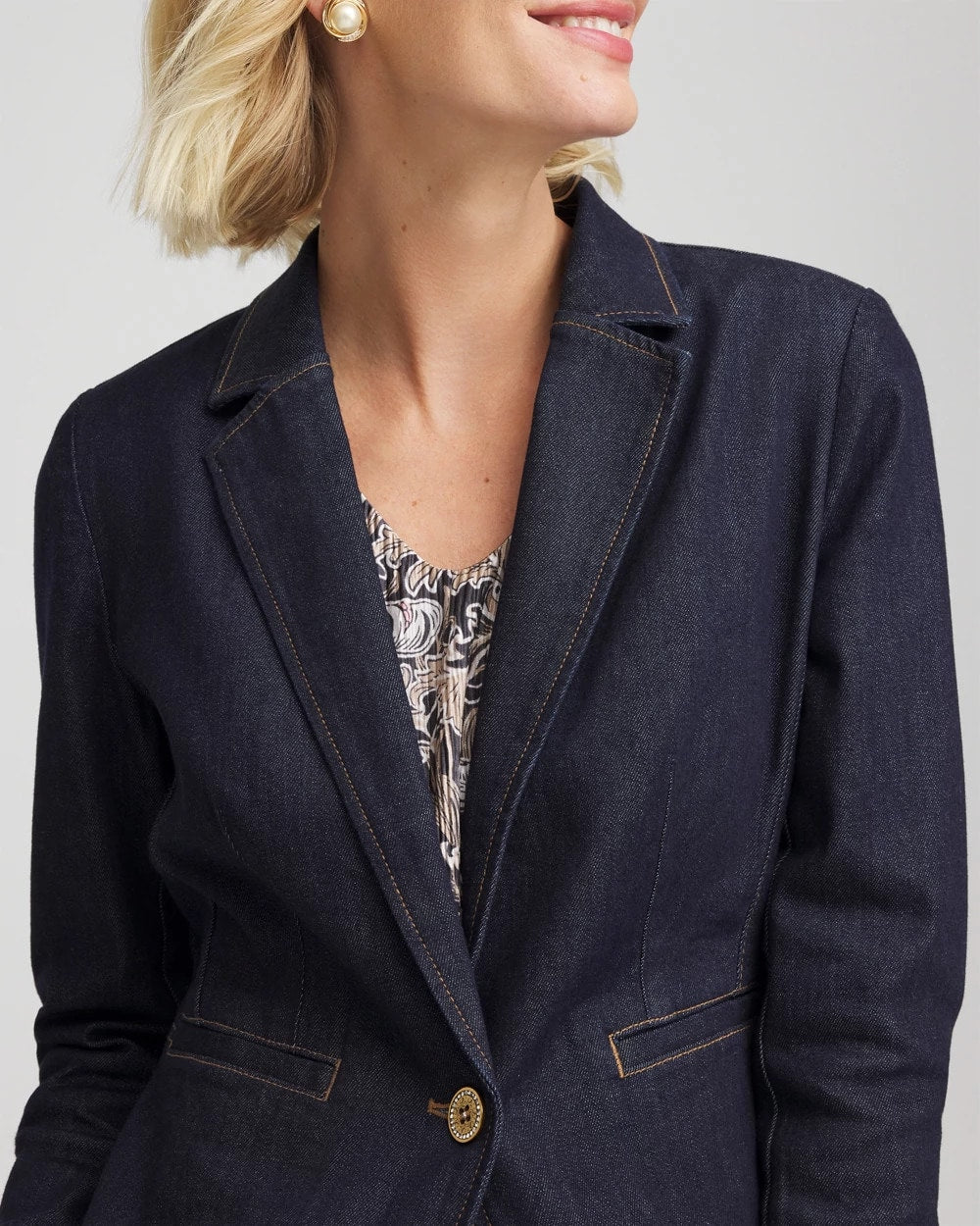 Chico's - Denim Peplum Blazer