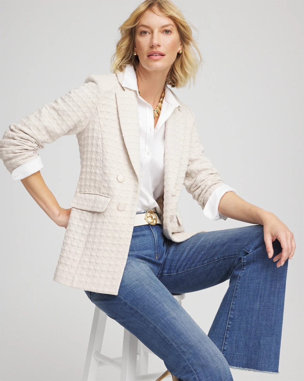 Chico's - Textured Knit Blazer
