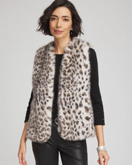 Chico's - Snow Leopard Faux Fur Vest