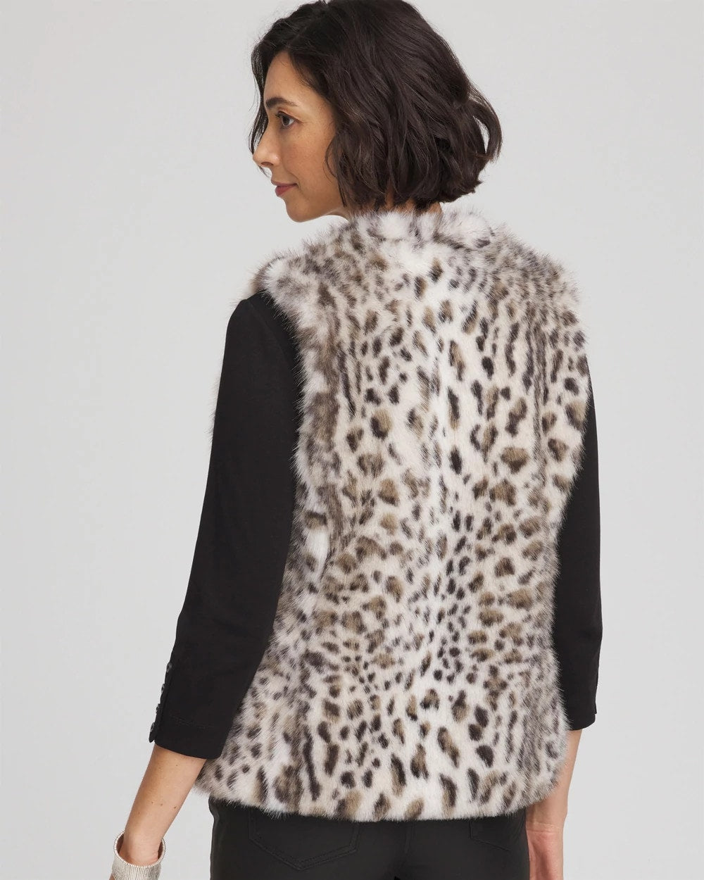 Chico's - Snow Leopard Faux Fur Vest