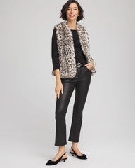 Chico's - Snow Leopard Faux Fur Vest