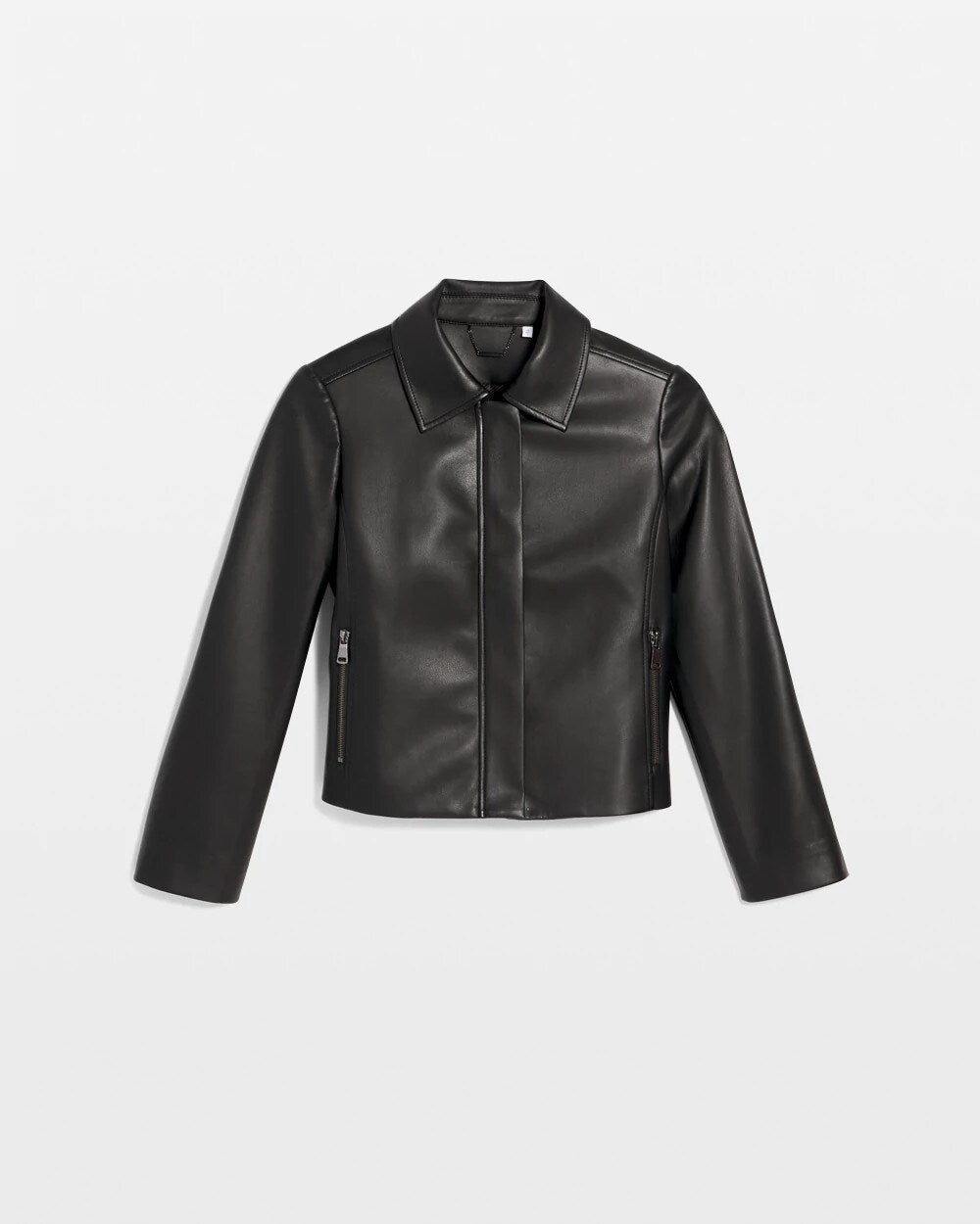 Chico's - Faux Leather Zip-Front Jacket