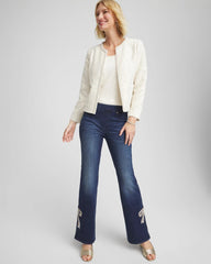 Chico's - Pearl Trim Tweed Jacket