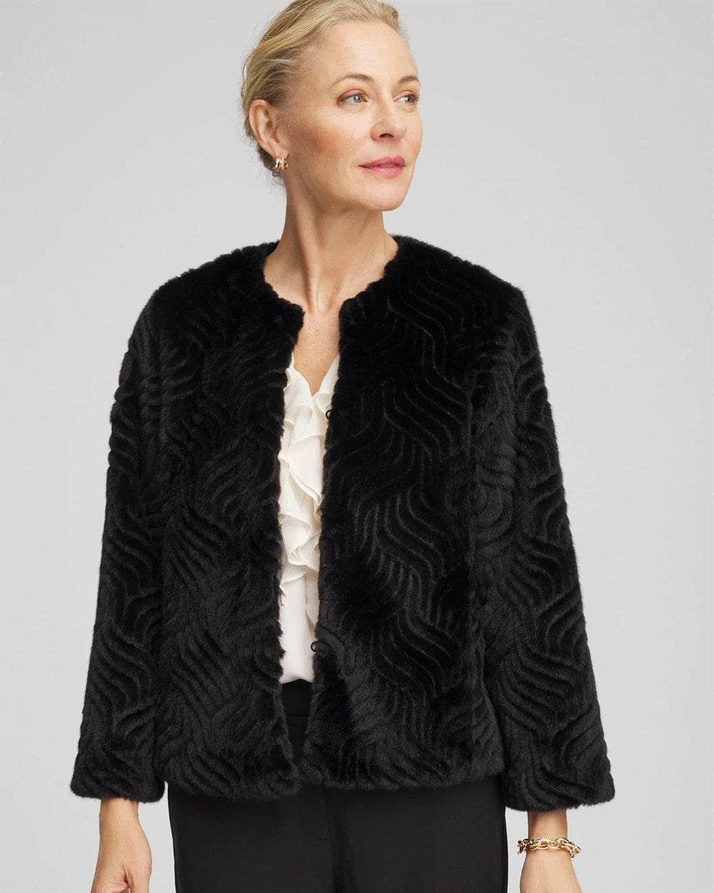 Chico's - Pattern Fur Jacket