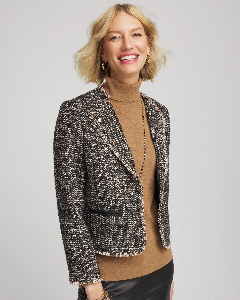 Chico's - Tweed Mix Moto Jacket