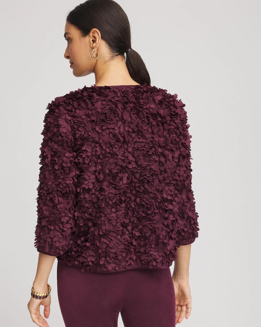 Chico's - Travelers™ Collection Textured Rosette Jacket