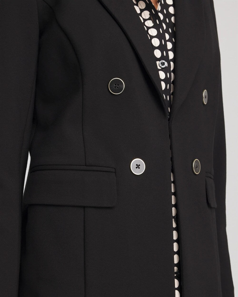 Chico's - Ponte Double-Breasted Knit Blazer