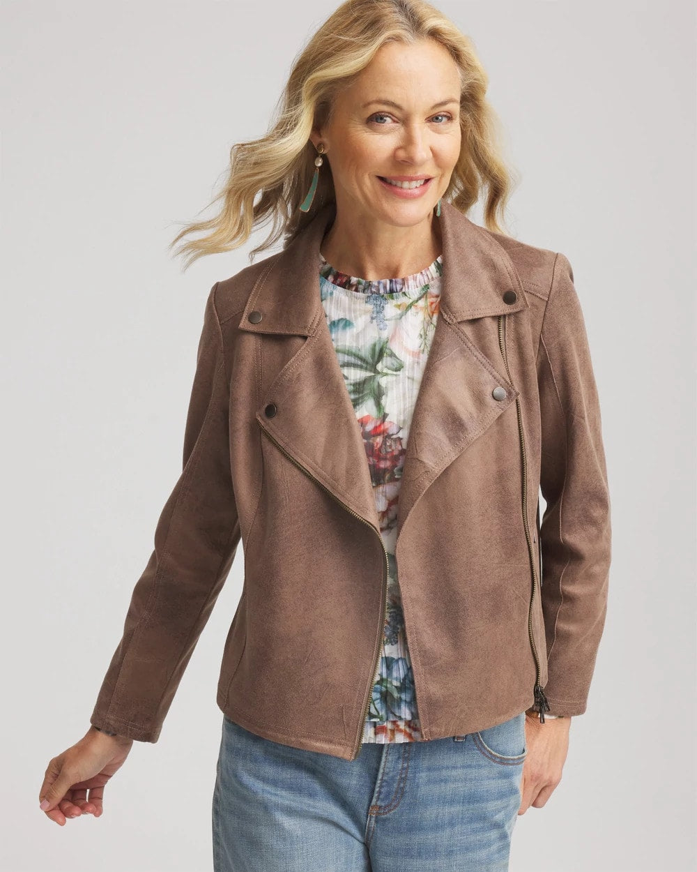Chico's - Suede Moto Jacket