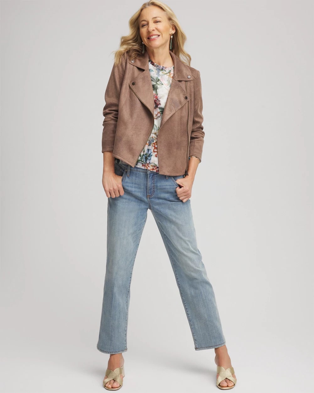 Chico's - Suede Moto Jacket