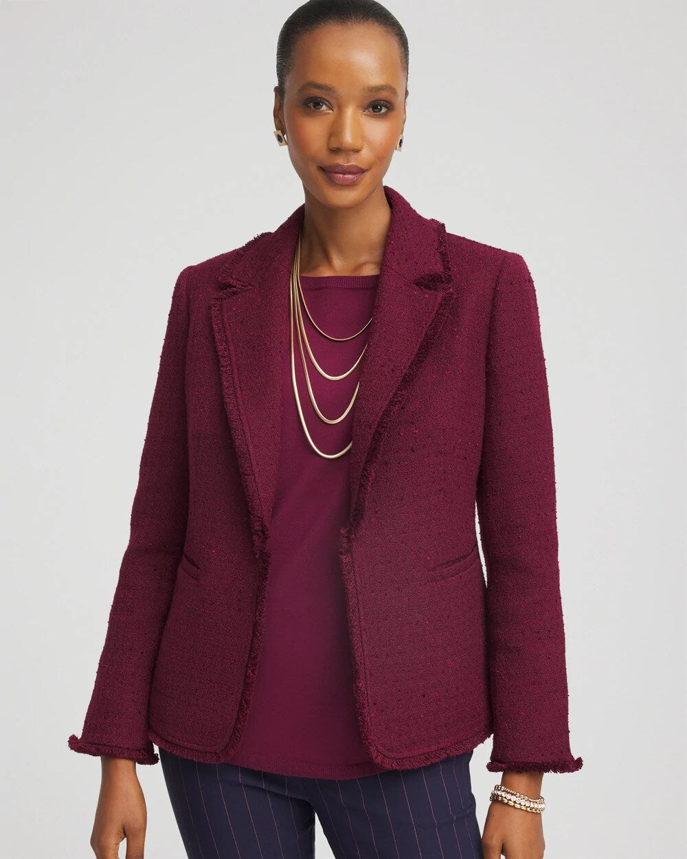 Chico's - Tweed Fringe Blazer