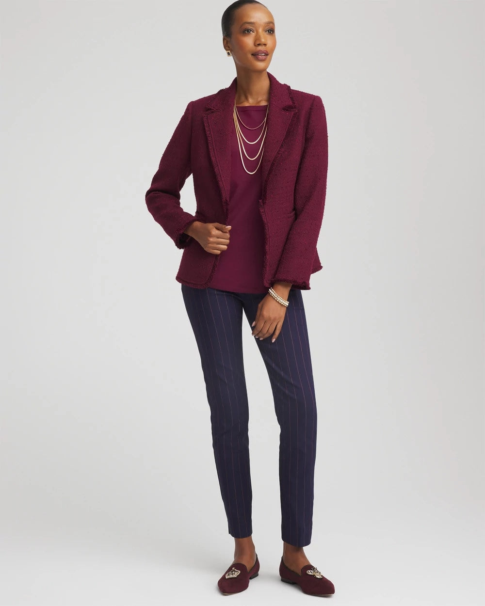 Chico's - Tweed Fringe Blazer