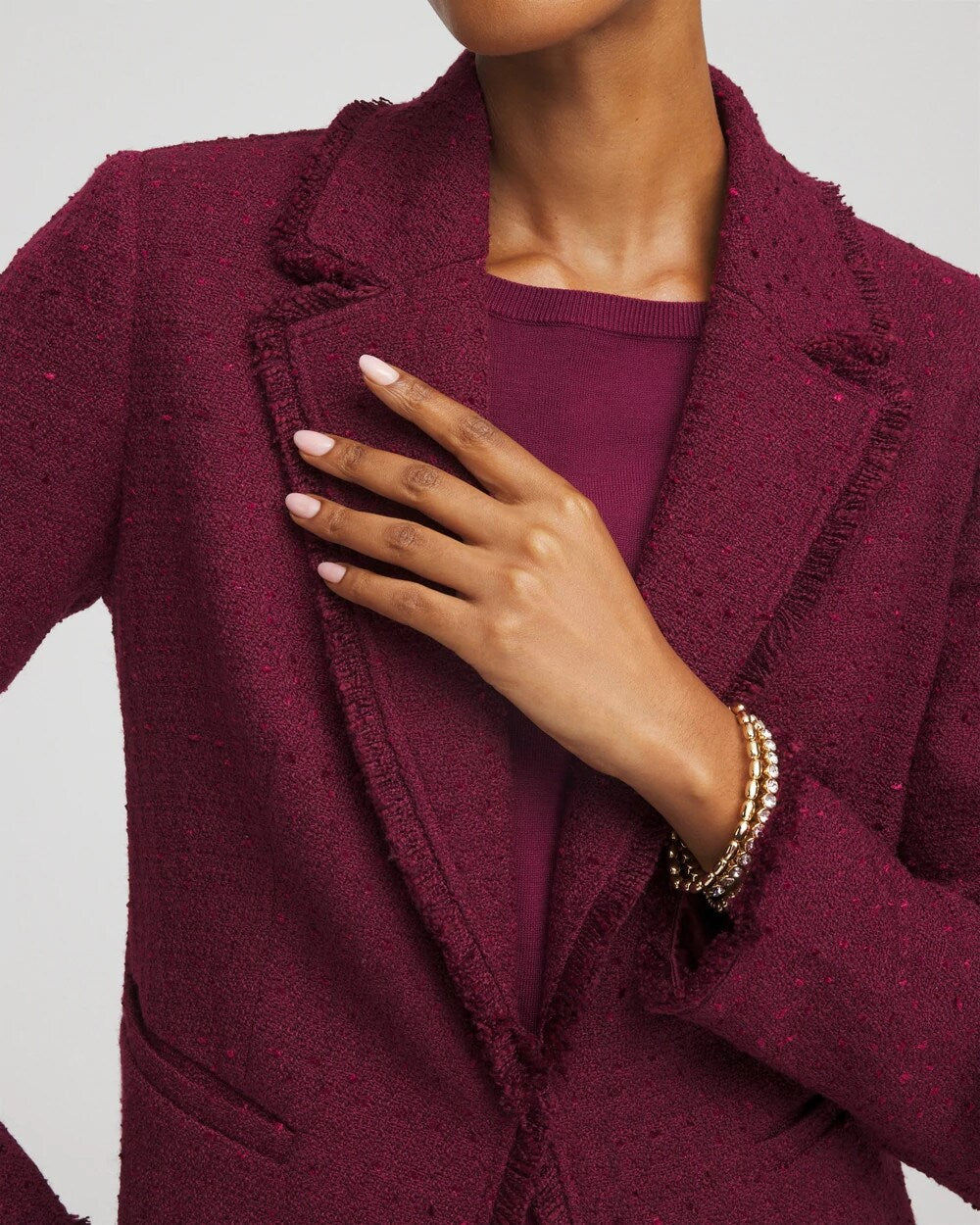 Chico's - Tweed Fringe Blazer