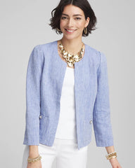 Chico's - Collarless Linen Blazer