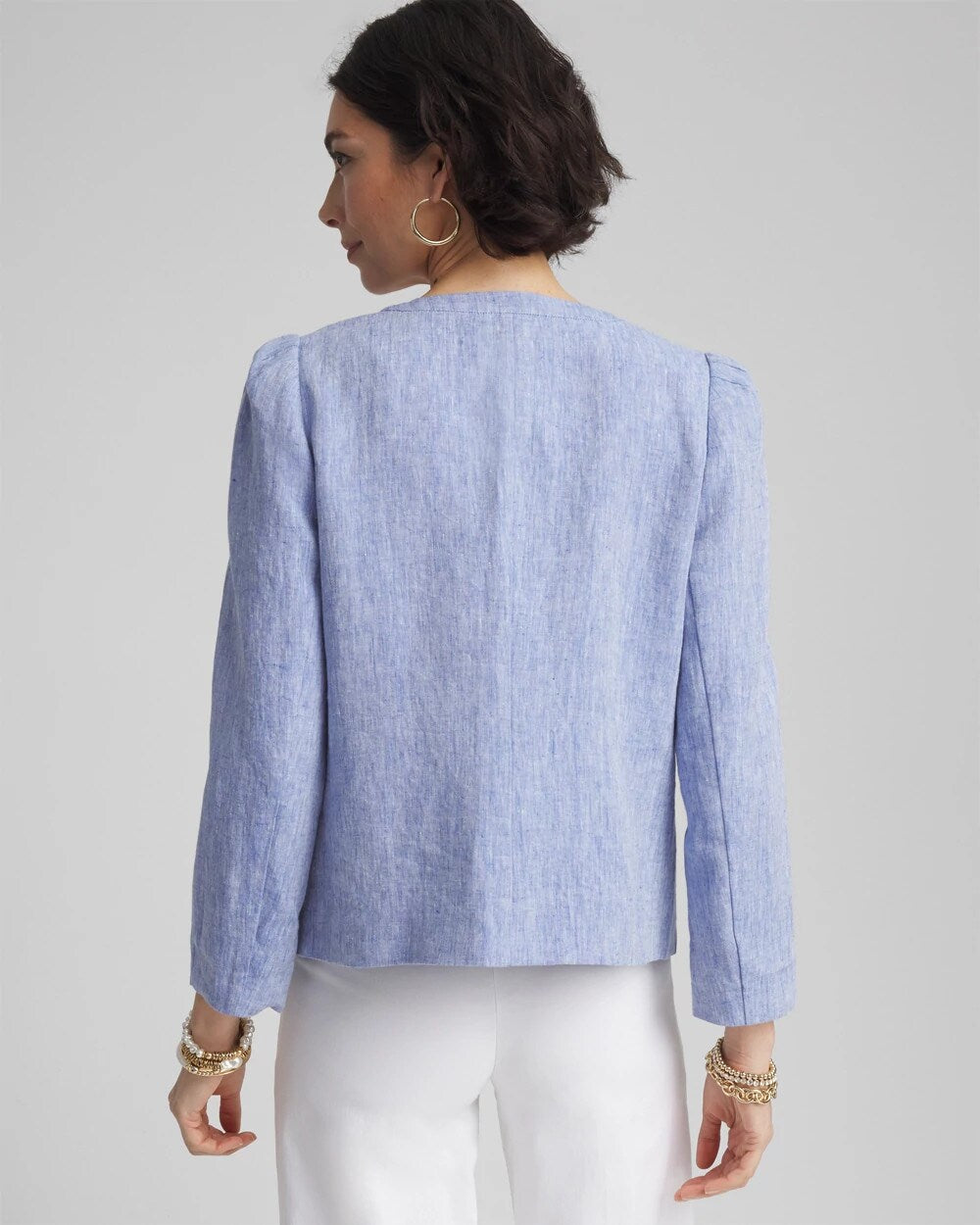 Chico's - Collarless Linen Blazer