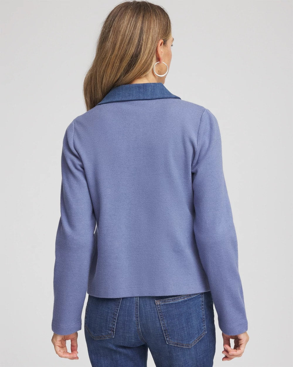 Chico's - Denim Colorblock Marl Shirt Jacket