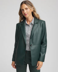 Chico's - Faux Leather Blazer