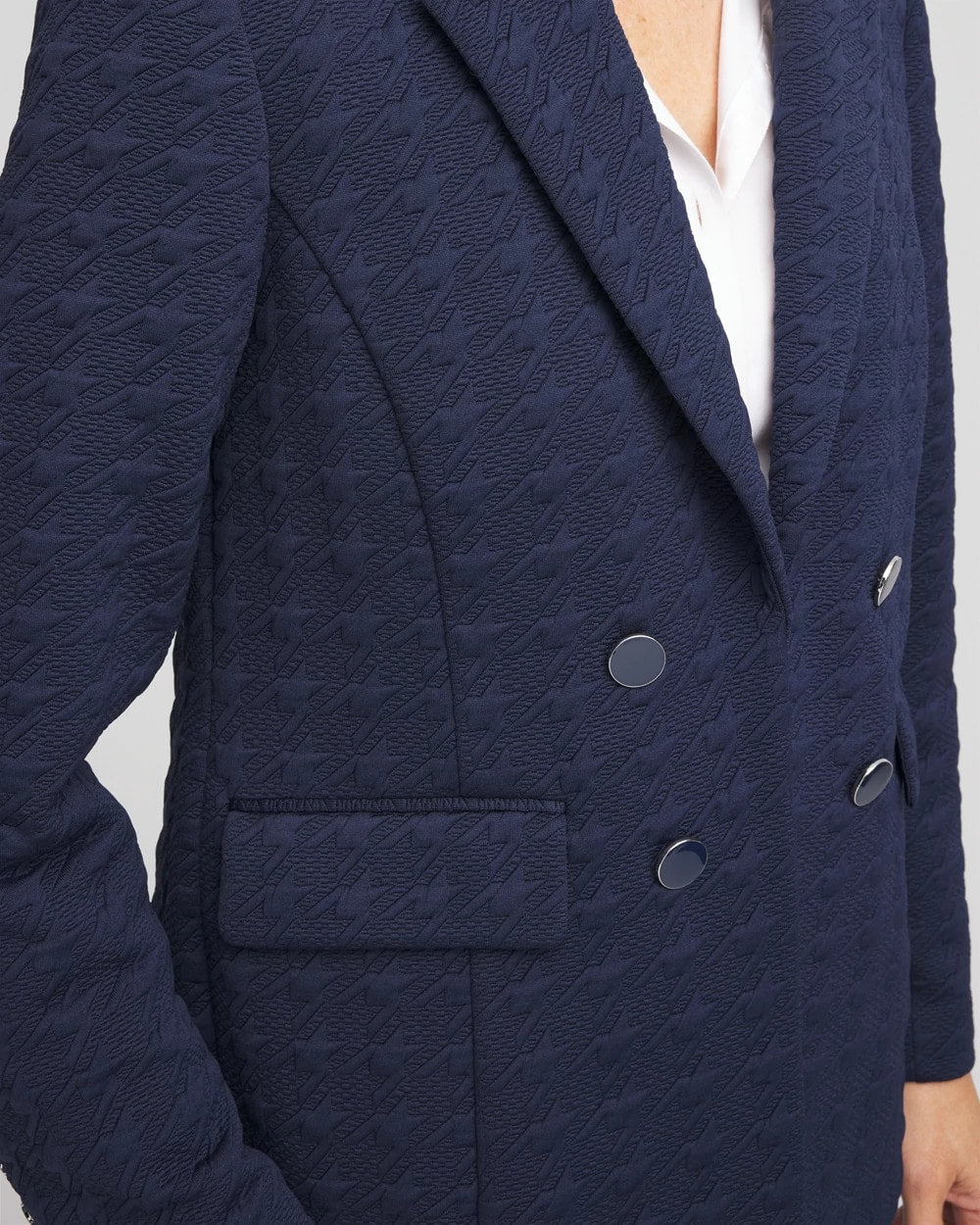 Chico's - Textured Single-Breasted Knit Blazer