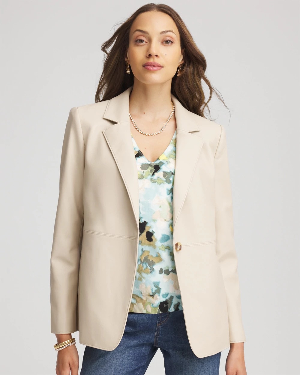 Chico's - Faux Leather Blazer