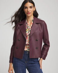 Chico's - Faux Leather Trench Coat