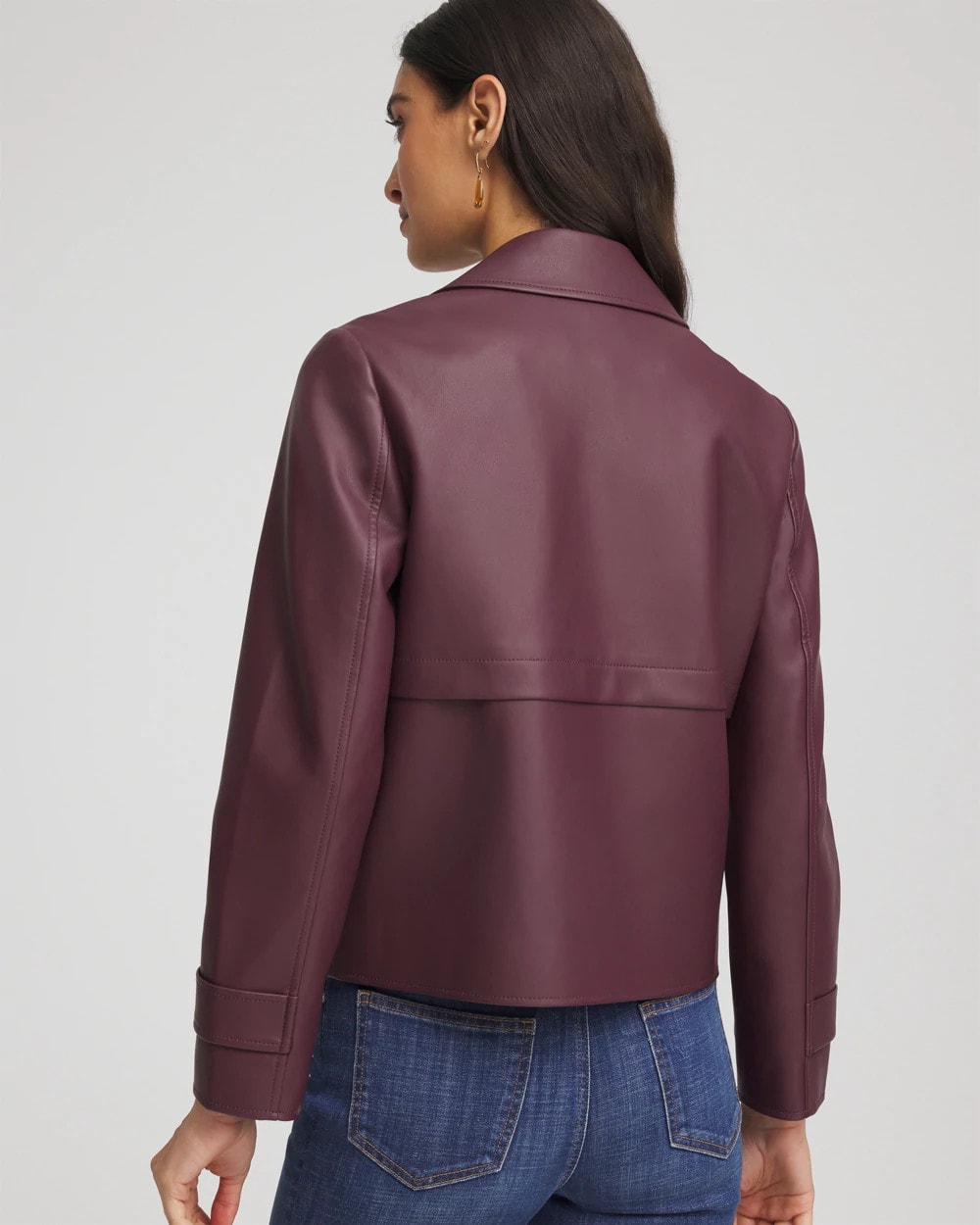 Chico's - Faux Leather Trench Coat