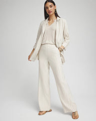 Chico's - Linen Blend Stretch Stripe Blazer