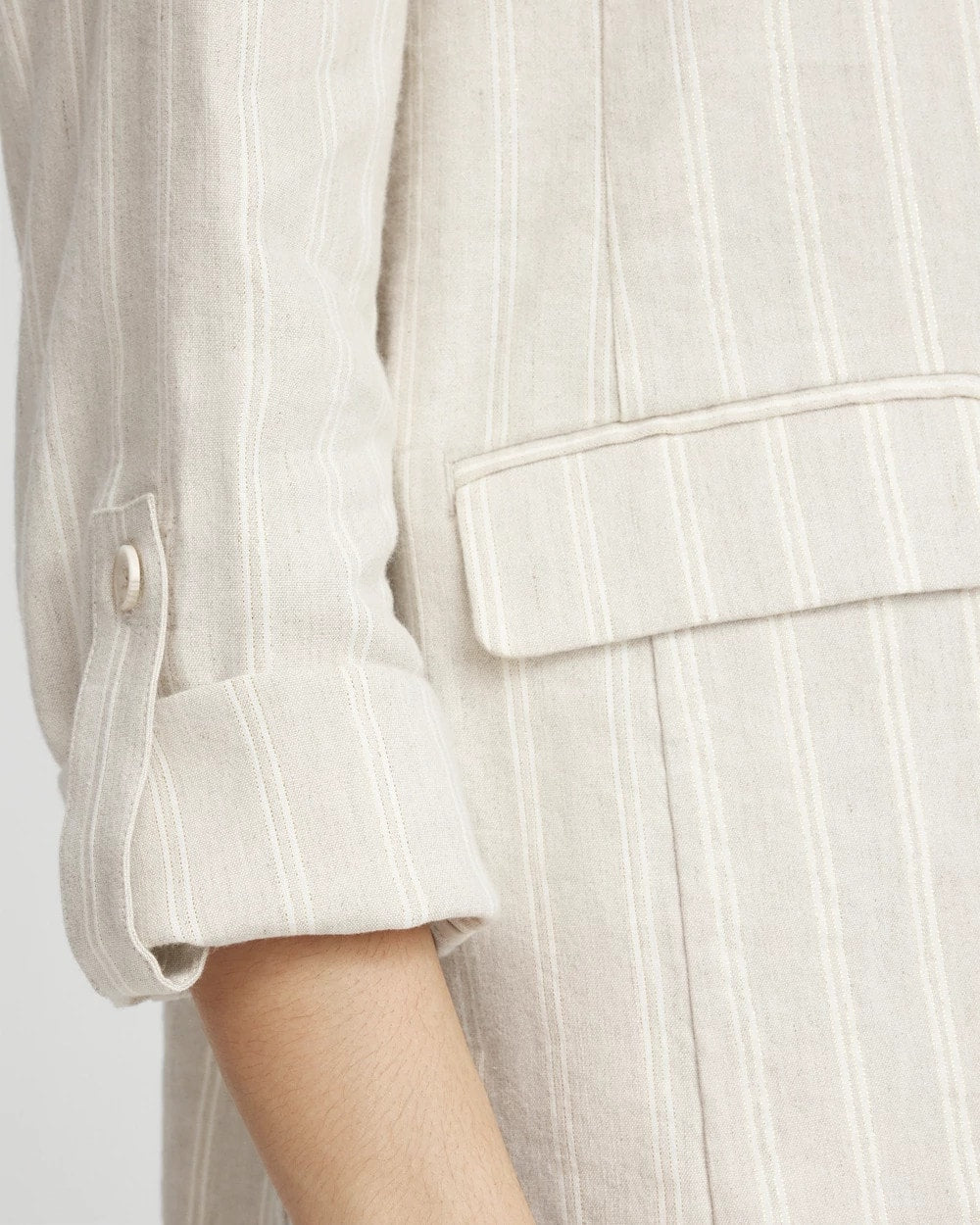 Chico's - Linen Blend Stretch Stripe Blazer