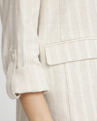 Chico's - Linen Blend Stretch Stripe Blazer