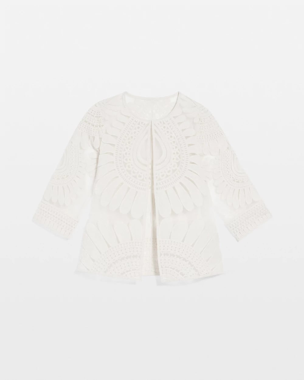 Chico's - Travelers™ Collection Embroidered 3/4 Sleeve Jacket