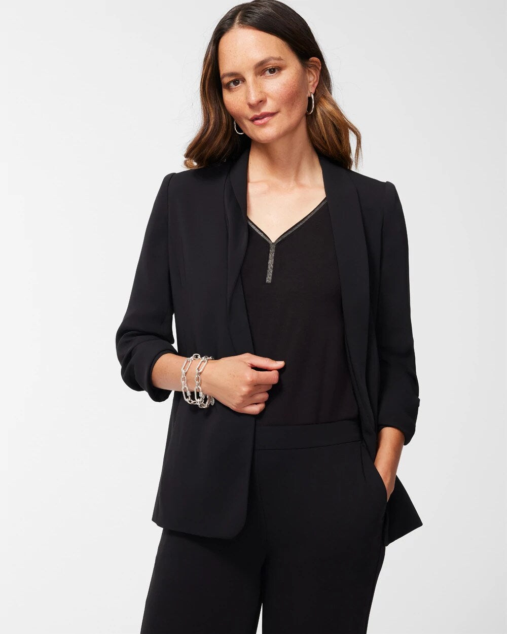 Chico's - Ruched Sleeve Blazer