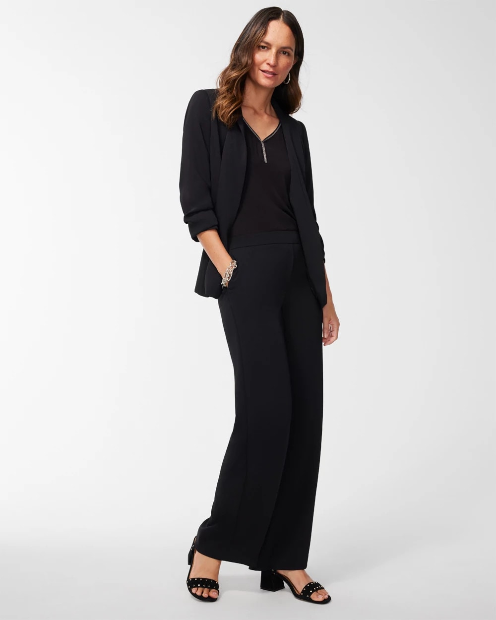 Chico's - Ruched Sleeve Blazer