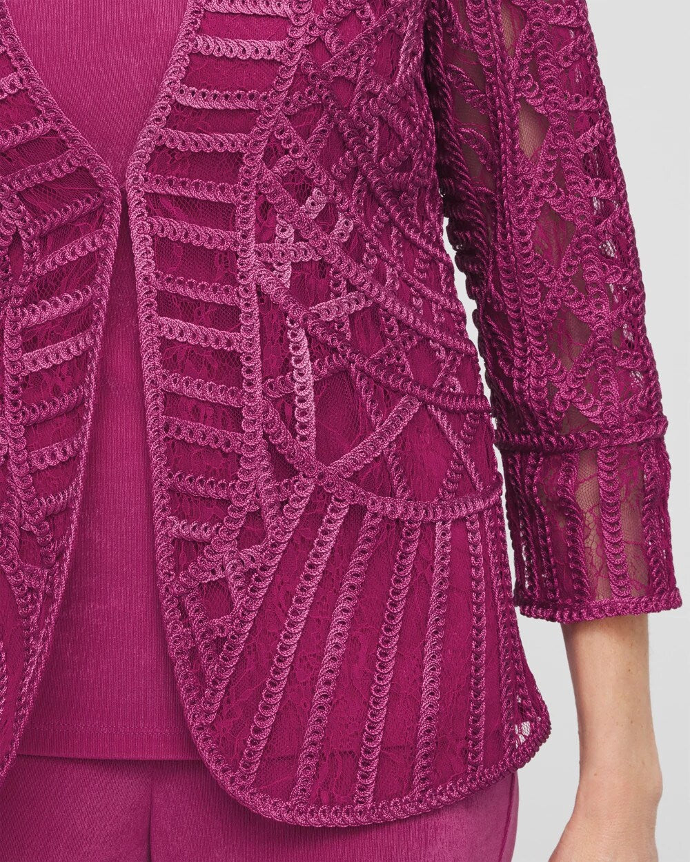 Chico's - Travelers™ Collection Embroidered Lace Cutwork Jacket