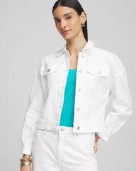Chico's - Embroidered Relaxed Denim Jacket