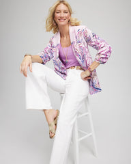 Chico's - Ruched Sleeve Paisley Blazer