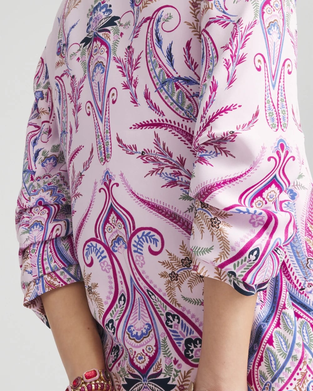 Chico's - Ruched Sleeve Paisley Blazer