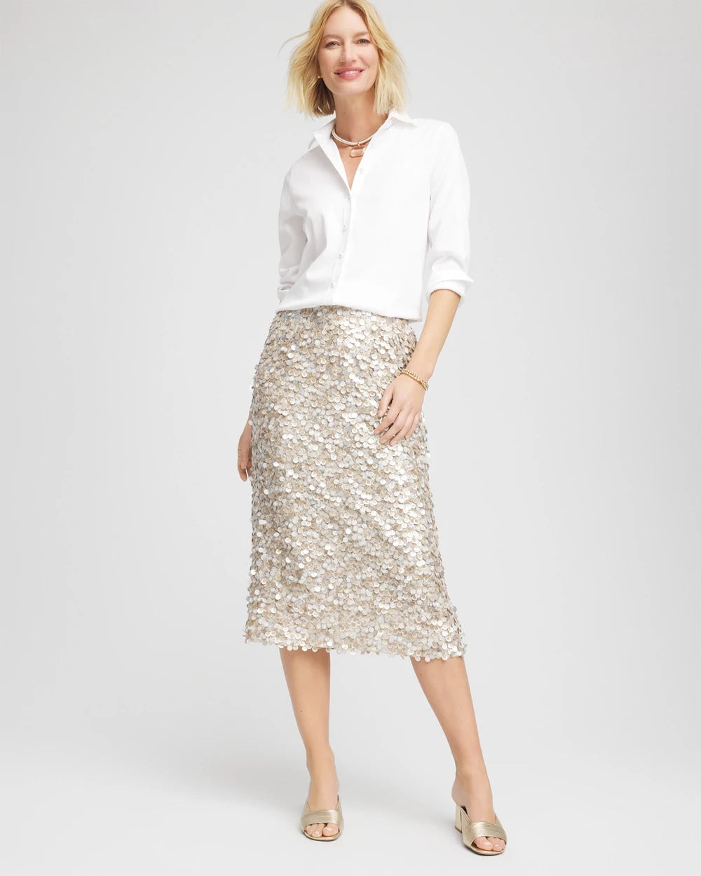 Chico's - Sequins Party Pencil Skirt