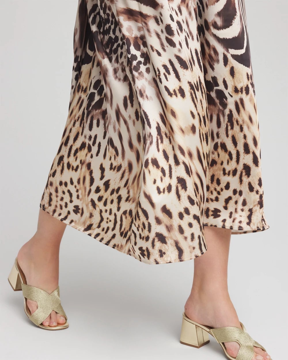 Chico's - Animal Bengal Marks Faux Satin Skirt