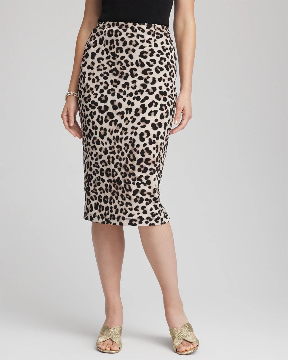 Chico's - Travelers™ No Tummy Animal-Print Pencil Skirt