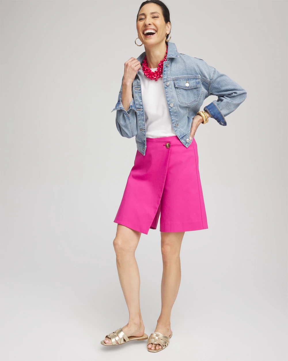 Chico's - Brigitte™ Pull-On Asymmetrical Wrap Skort