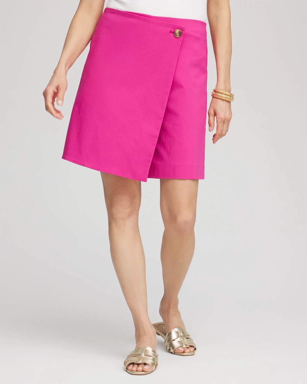 Chico's - Brigitte™ Pull-On Asymmetrical Wrap Skort
