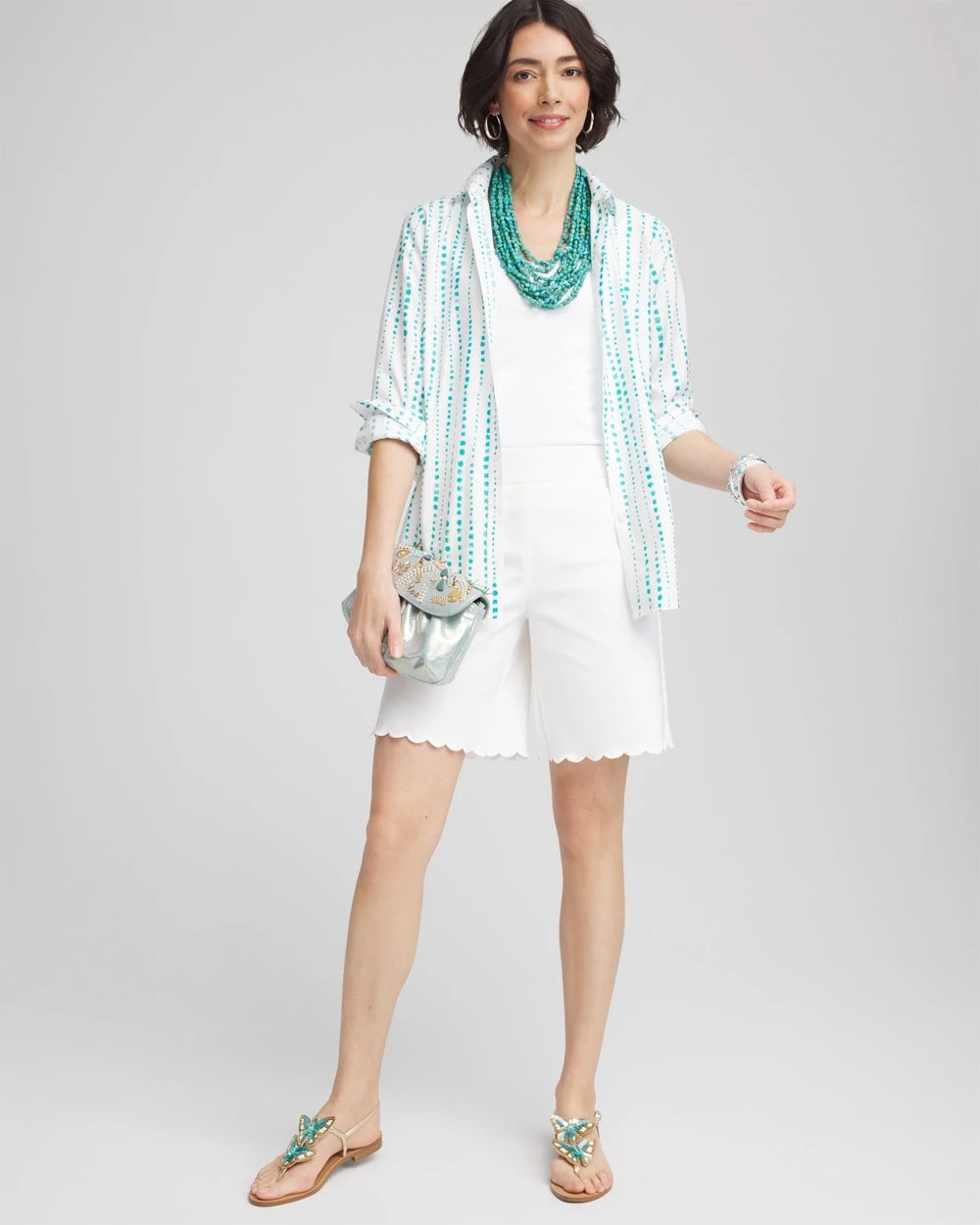 Chico's - Brigitte™ Pull-On Scallop-Hem Shorts