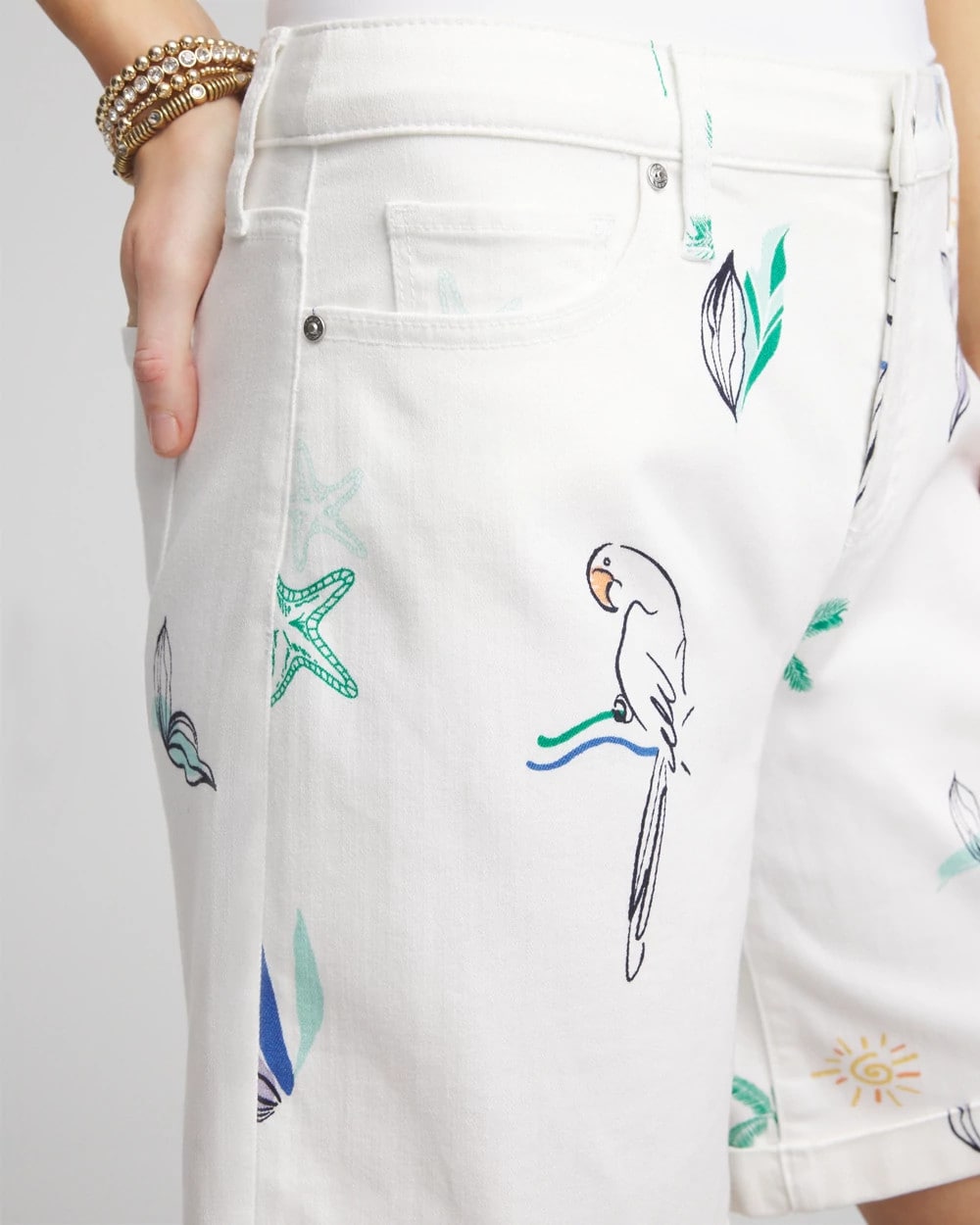 Chico's - Girlfriend Cuffed Swing Denim Shorts