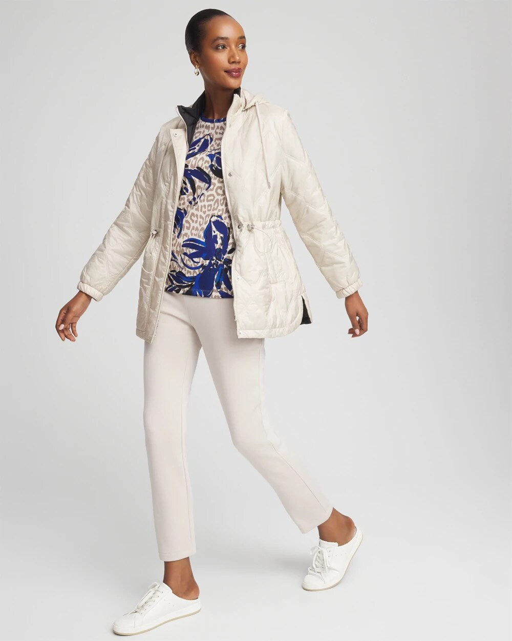 Chico's - Zenergy® Water-Resistant Quilted Anorak Jacket