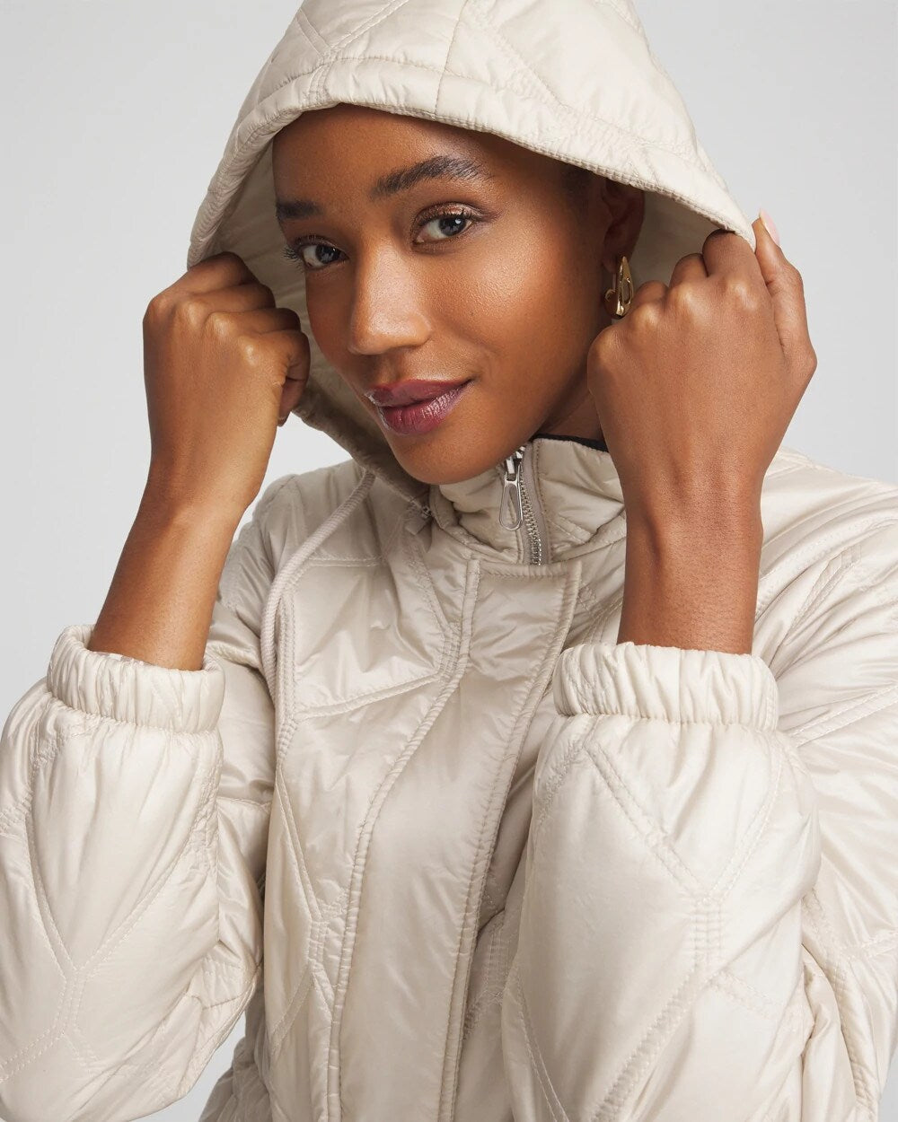 Chico's - Zenergy® Water-Resistant Quilted Anorak Jacket