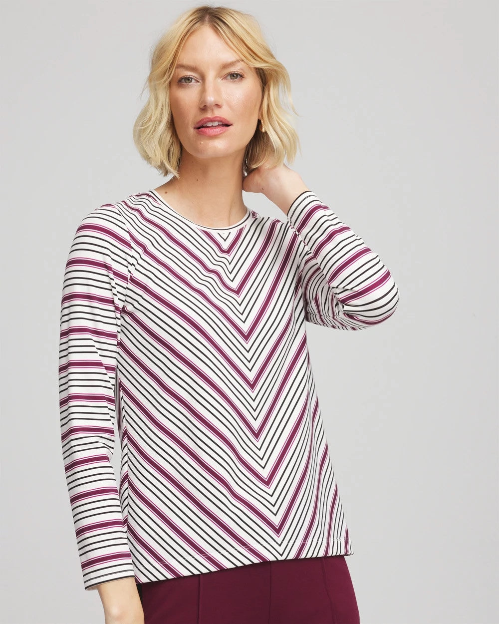 Chico's - Zenergy® Soft Brushed Striped Top